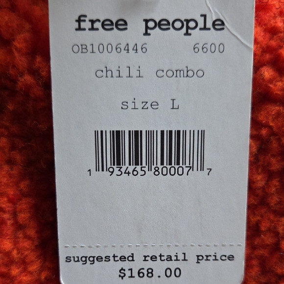 Free People Rivington Sherpa Zip Up Jacket NWT - Picture 8 of 8